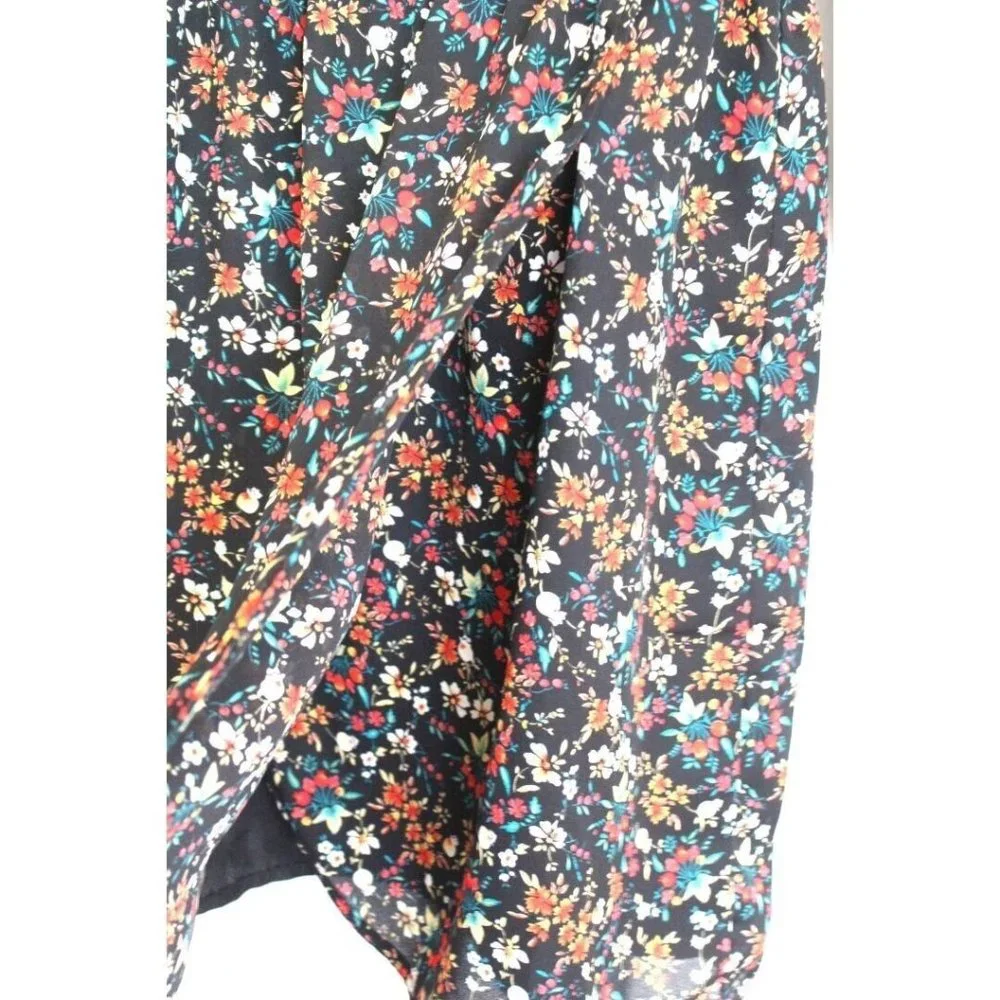 J Crew Tulip-hem Floral Dress Long Sleeves Career Office Minimalist Sz 2